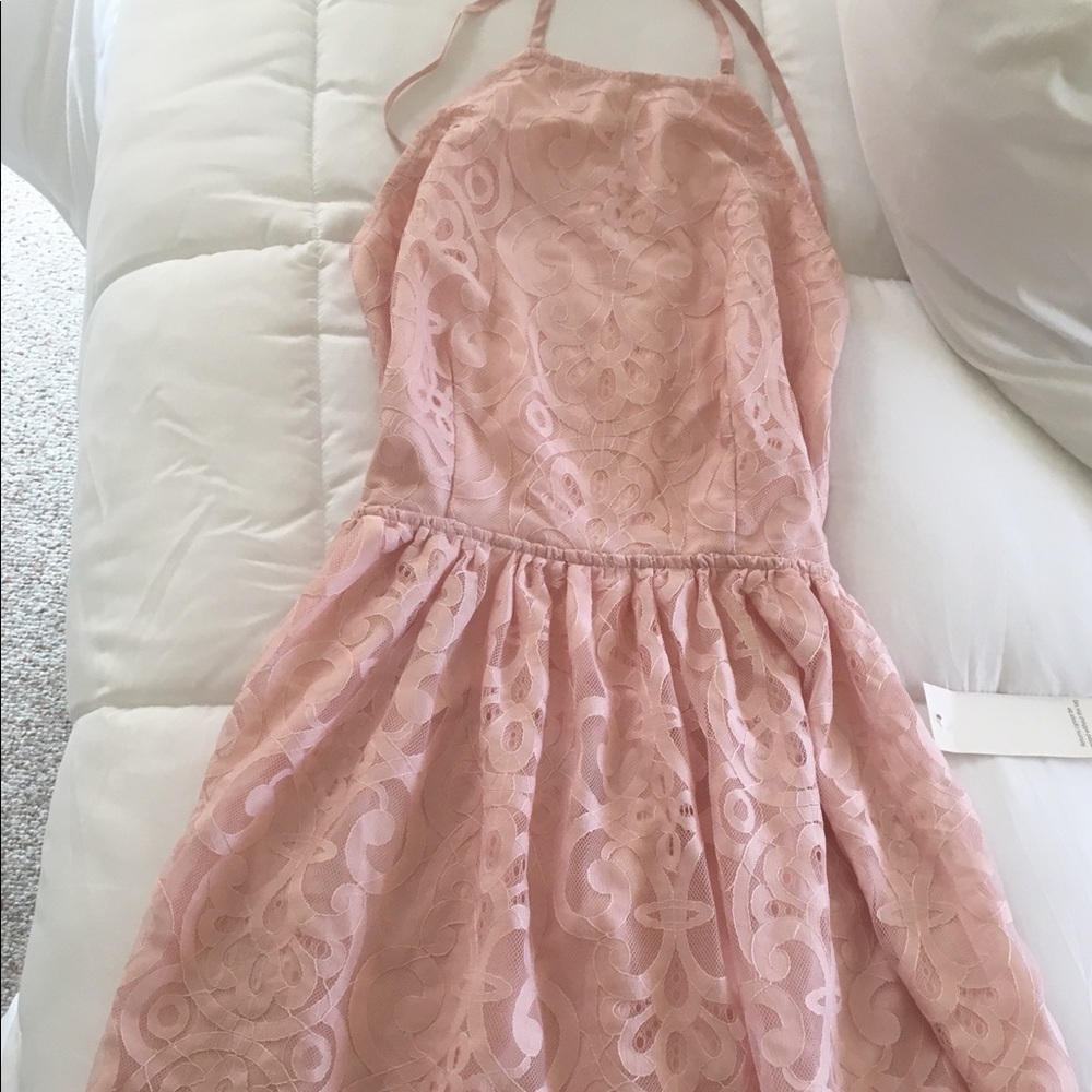 Tobi Pink Open back dress
